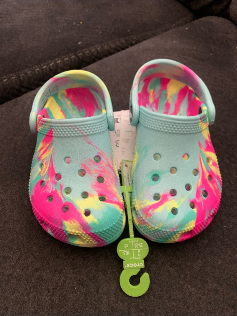NWT - Toddler Classic Marbled Clog - Color - Aquamarine Multi - Size 9c